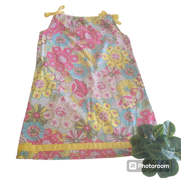 Hanna Andersson Floral Girls Dress Size 10 - Picture 2 of 6